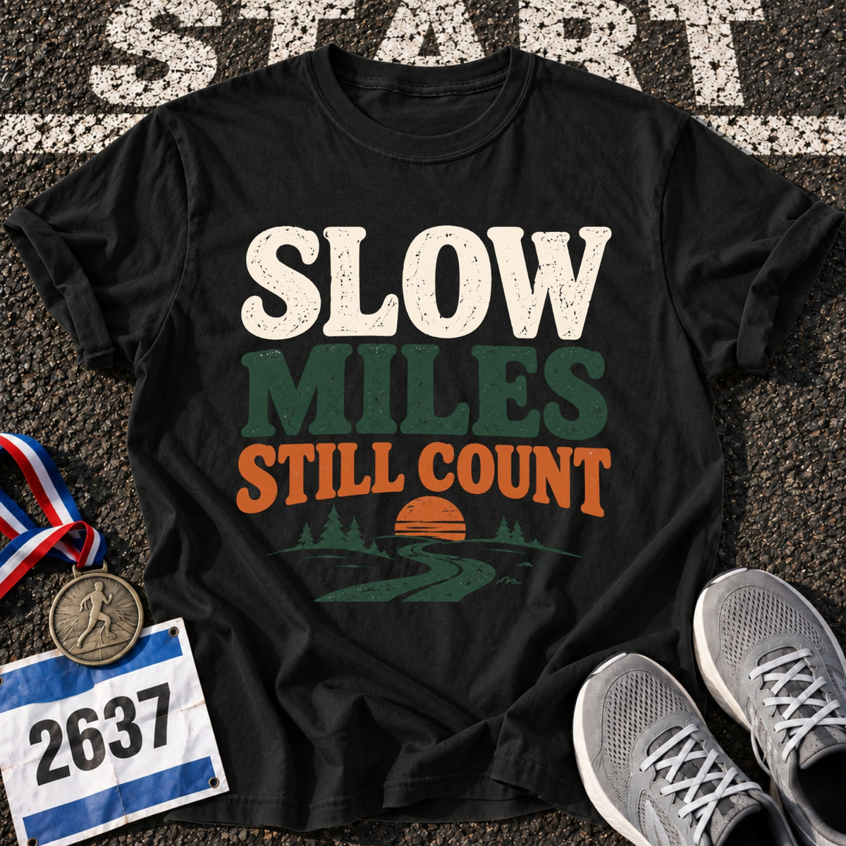 Slow Miles Count T-Shirt
