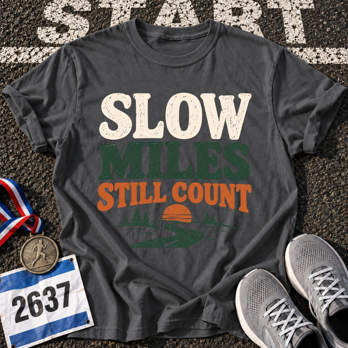 Slow Miles Count T-Shirt