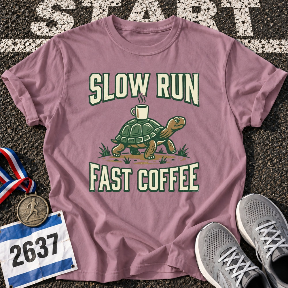 Slow Run Fast Coffee T-Shirt