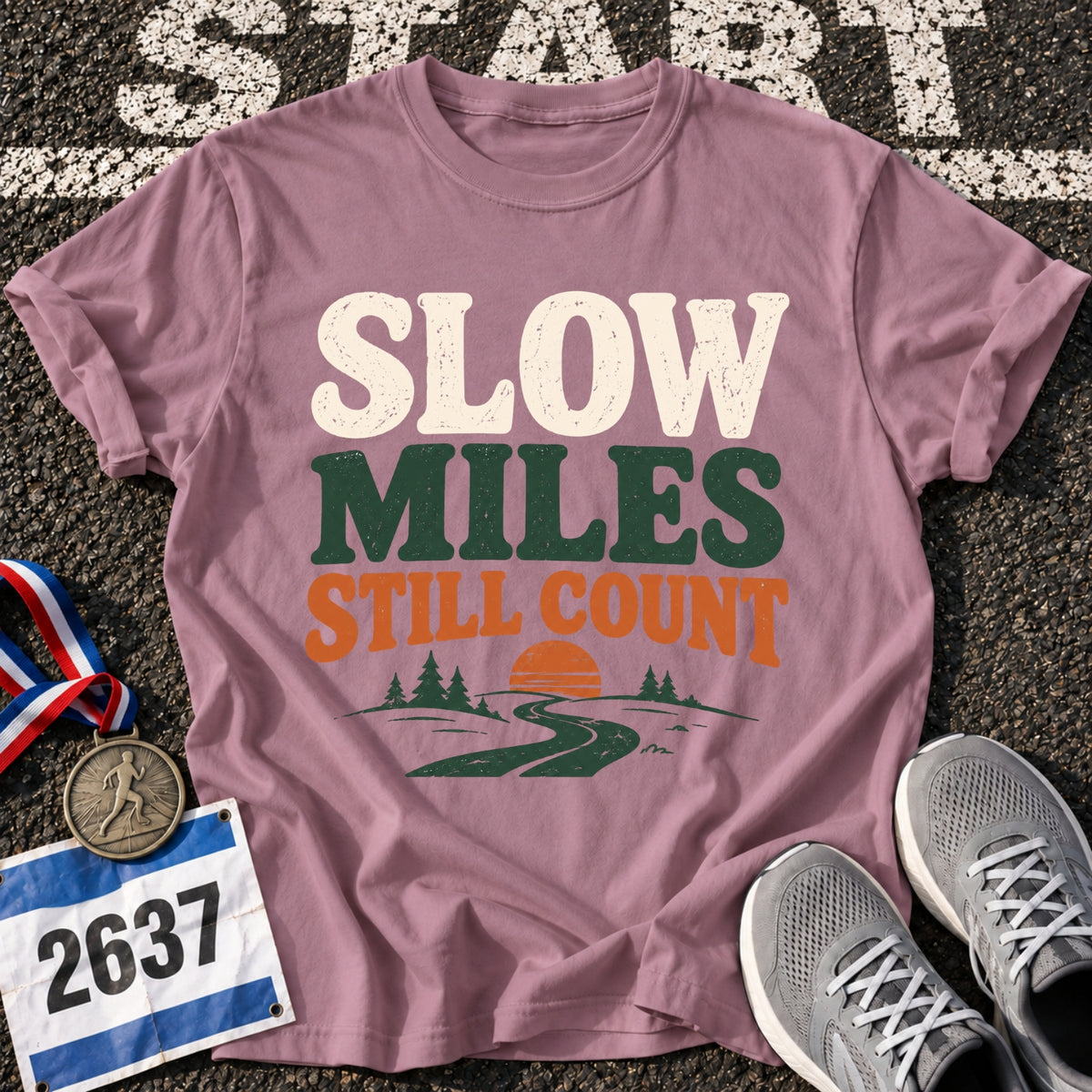 Slow Miles Count T-Shirt